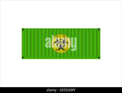 Transport container for the transport of biohazardous waste Stock Vector