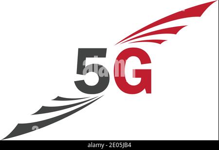 5g logo sign vector template Vector technology icon network sign 5G Stock Vector