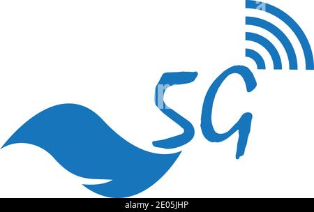 5g logo sign vector template Vector technology icon network sign 5G Stock Vector