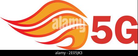 5g logo sign vector template Vector technology icon network sign 5G Stock Vector