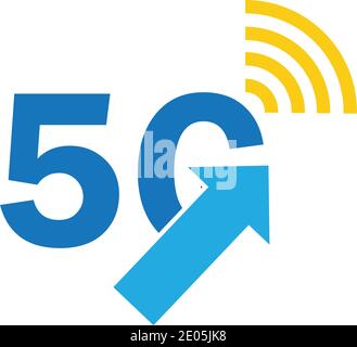 5g logo sign vector template Vector technology icon network sign 5G Stock Vector