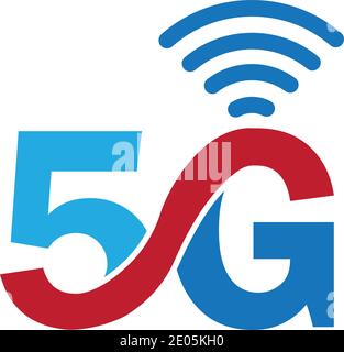 5g logo sign vector template Vector technology icon network sign 5G Stock Vector