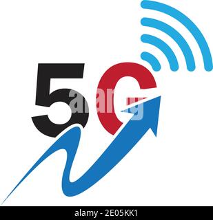 5g logo sign vector template Vector technology icon network sign 5G Stock Vector