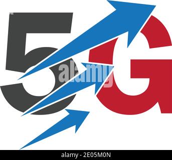 5g logo sign vector template Vector technology icon network sign 5G Stock Vector