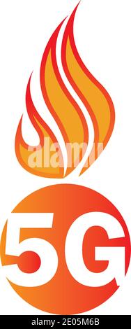5g logo sign vector template Vector technology icon network sign 5G Stock Vector