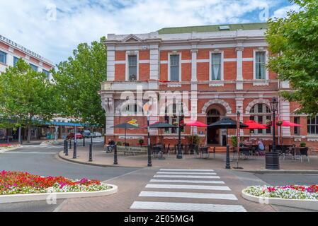 WHANGANUI, NEW ZEALAND, FEBRUARY 13, 2020: Historical buildings in the center of Whanganui, New Zealand Stock Photo