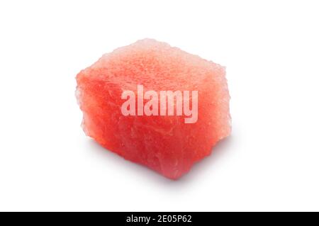 Studio shot of a small piece of water melon cut out against a white background - John Gollop Stock Photo