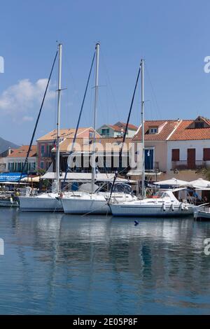 Kefalonia harbour Stock Photo