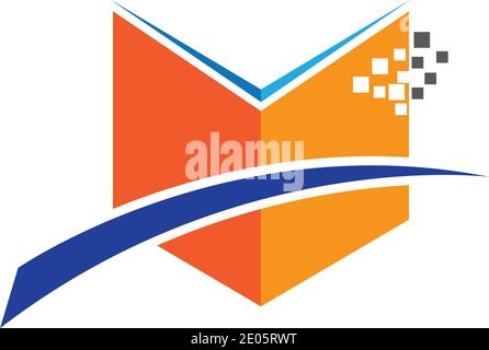 book logo and bookstore icon vector design template Book Logo Template vector Illustration design Stock Vector