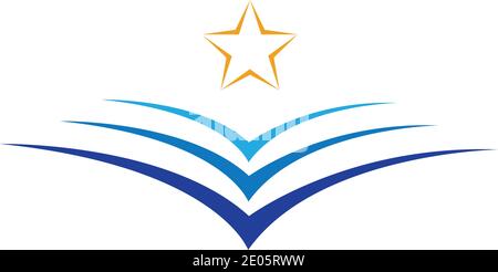 book logo and bookstore icon vector design template Book Logo Template vector Illustration design Stock Vector