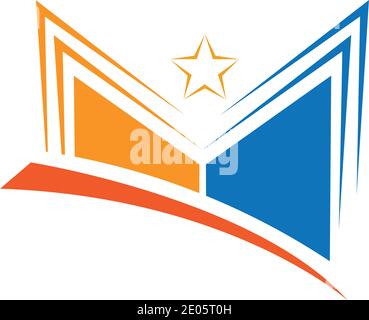 book logo and bookstore icon vector design template Book Logo Template vector Illustration design Stock Vector