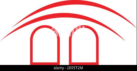 Bridge Logo Template vector icon illustration design Stock Vector