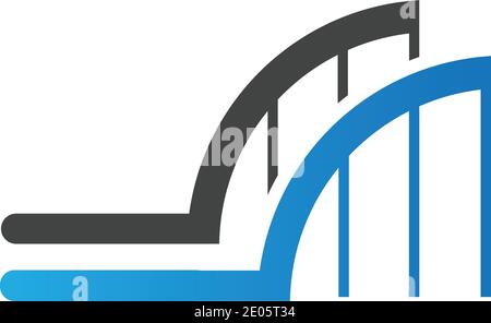 Bridge Logo Template vector icon illustration design Stock Vector