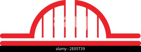 Bridge Logo Template vector icon illustration design Stock Vector