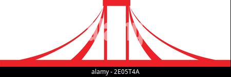 Bridge Logo Template vector icon illustration design Stock Vector