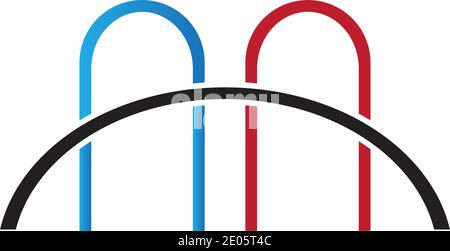 Bridge Logo Template vector icon illustration design Stock Vector