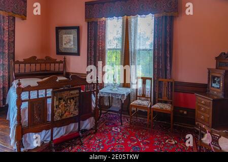 DUNEDIN, NEW ZEALAND, JANUARY 31, 2020: Interior of Larnach castle in Dunedin, New Zealand Stock Photo