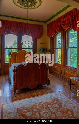 DUNEDIN, NEW ZEALAND, JANUARY 31, 2020: Interior of Larnach castle in Dunedin, New Zealand Stock Photo