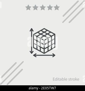 Rubik vector icon modern simple vector illustration Stock Vector
