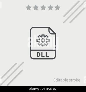 dll vector icon modern simple vector illustration Stock Vector