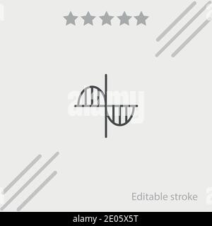 fluctuation vector icon modern simple vector illustration Stock Vector