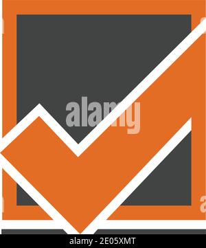 check mark icon vector illustration design template Stock Vector