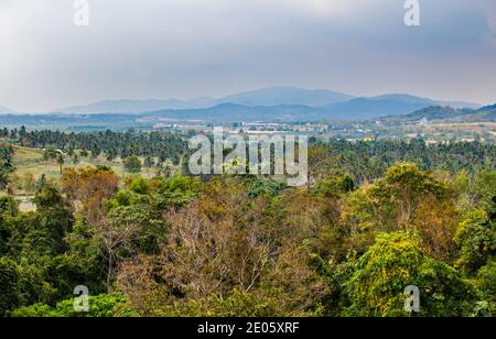 the landscape around Wat Khao Tabak in Si Racha Thailand Asia Stock Photo