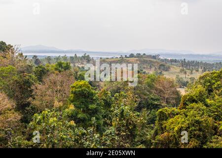 the landscape around Wat Khao Tabak in Si Racha Thailand Asia Stock Photo