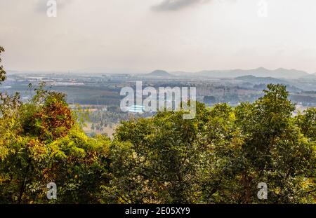 the landscape around Wat Khao Tabak in Si Racha Thailand Asia Stock Photo