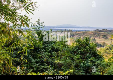 the landscape around Wat Khao Tabak in Si Racha Thailand Asia Stock Photo