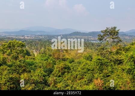 the landscape around Wat Khao Tabak in Si Racha Thailand Asia Stock Photo