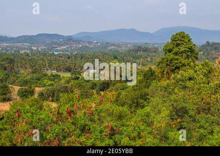 the landscape around Wat Khao Tabak in Si Racha Thailand Asia Stock Photo