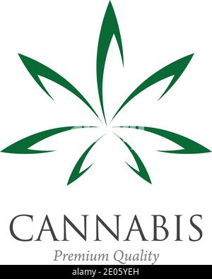 Cannabis leaf vector illustration icon design vector cannabis or marijuana icon logo for medical or pharmacy industry Stock Vector
