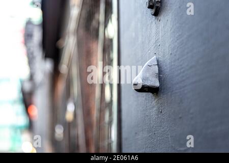 One of the Seven Noses of Soho on Bateman Street, London, UK Stock Photo