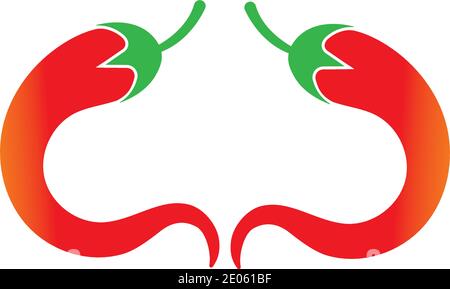 chili hot symbol and logo vector icon Stock Vector