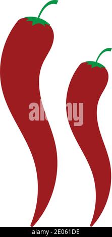 chili hot symbol and logo vector icon Stock Vector