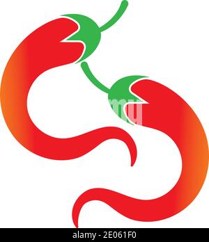chili hot symbol and logo vector icon Stock Vector