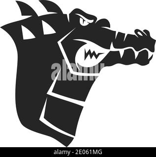 Crocodile Head mascot sport design Stock Vector