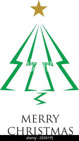 Christmas tree Vector Illustration. Stock Vector