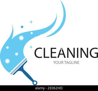 Cleaning logo and symbol illustration vector template Stock Vector