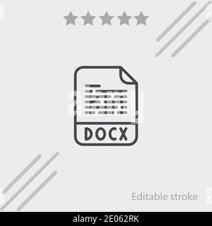 docx vector icon modern simple vector illustration Stock Vector