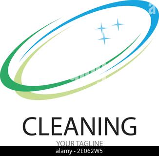 Cleaning logo and symbol illustration vector template Stock Vector