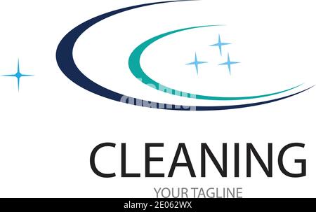 Cleaning logo and symbol illustration vector template Stock Vector