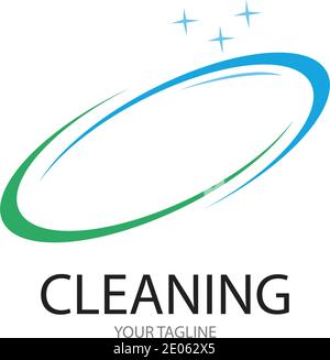 Cleaning logo and symbol illustration vector template Stock Vector
