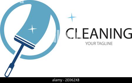 Cleaning logo and symbol illustration vector template Stock Vector