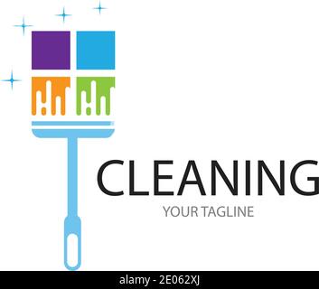 Cleaning logo and symbol illustration vector template Stock Vector