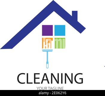 Cleaning logo and symbol illustration vector template Stock Vector