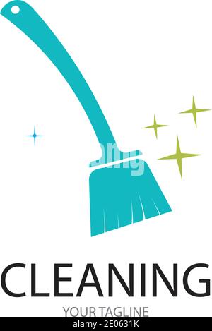 Cleaning logo and symbol illustration vector template Stock Vector