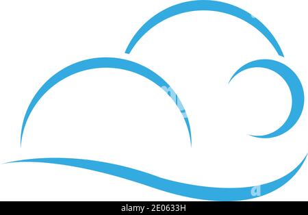 Cloud logo template vector illustration design icons Stock Vector