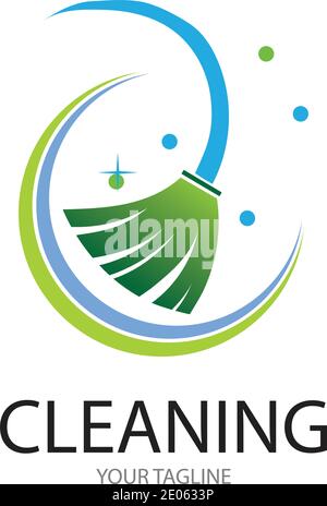 Cleaning logo and symbol illustration vector template Stock Vector